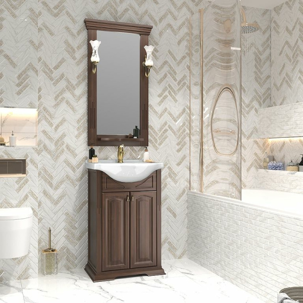 Тумба под раковину Opadiris Риспекто 55 00-00007073 орех антикварный (без раковины)