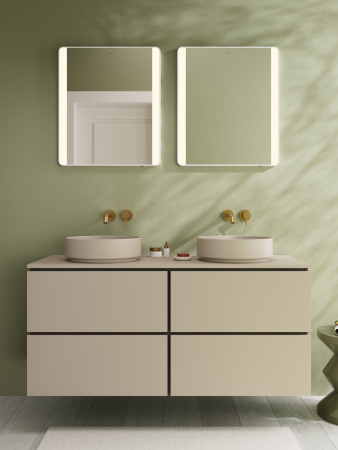 Смеситель для раковины встраиваемый Hansgrohe Tecturis S 73351140 шлифованная бронза