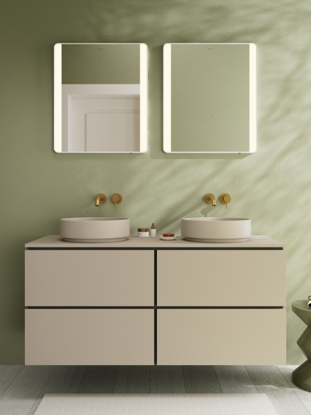 Смеситель для раковины встраиваемый Hansgrohe Tecturis S 73351140 шлифованная бронза
