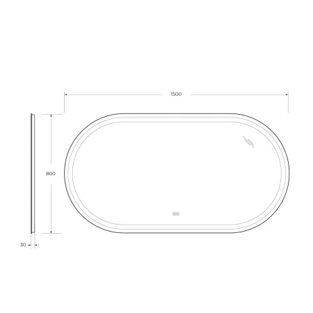 Зеркало (150х80) Cezares CZR-SPC-GIUBILEO-1500-800-TCH-WARM