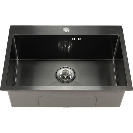 Кухонные мойки:(65х45х22) MELANA ProfLine D6545HB, графит
