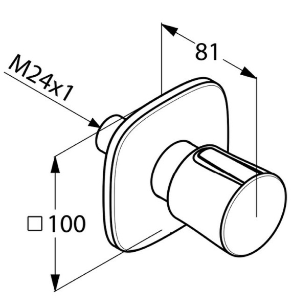 Переключатель на 3 положения Kludi Ambienta 538460575 Переключатель на 3 положения Kludi Ambienta 538460575