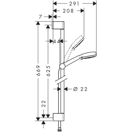 Душевой гарнитур Hansgrohe Crometta Vario 26651400