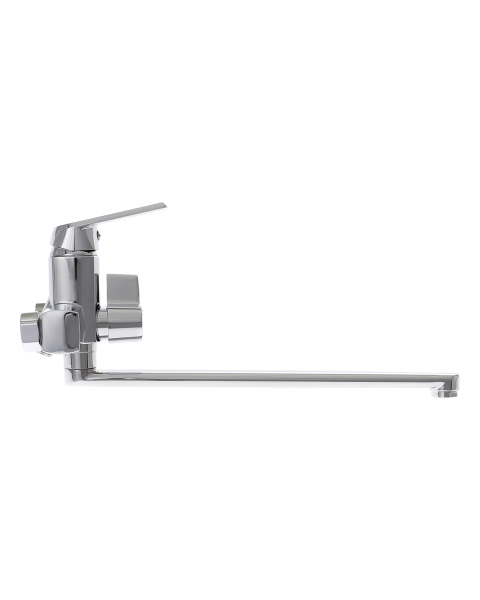 Смеситель для ванны однорычажный полимерный универсальный излив OneLife P02-211cr хром