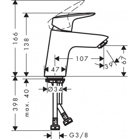Смеситель для раковины Hansgrohe Logis 71077000