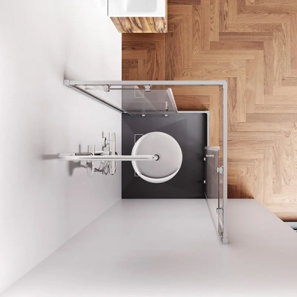 Душевой уголок (80х80) Am.Pm Gem W90G-403-8080-MT хром матовый