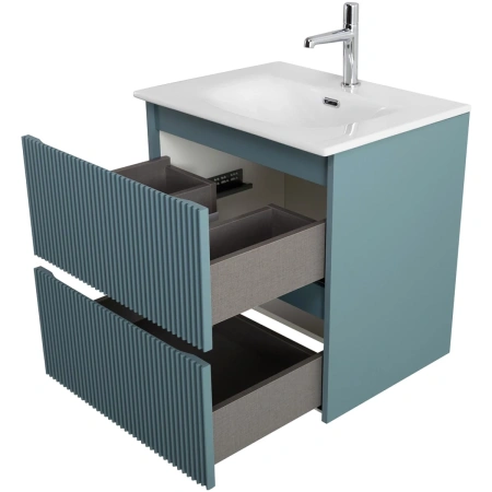 Тумба под раковину 50 BelBagno Uno UNO-MINI-500-2C-SO-AO голубой матовый, без раковины