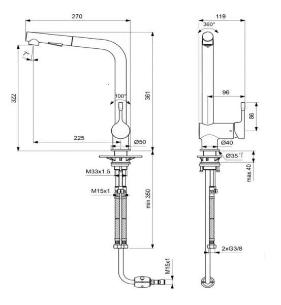 Смеситель для кухни Ideal Standard Ceralook BC178AA