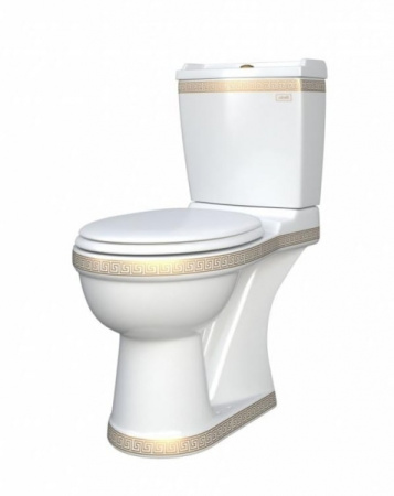 Унитаз-компакт Della Boston Super Plus Версаче (золото) DE7110900148