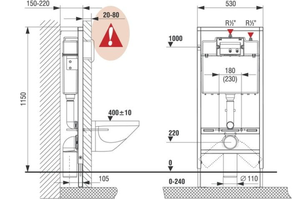 Комплект унитаза и инсталяции Roca Victoria 893100000