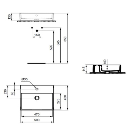Раковина Ideal Standard Strada K081601 (50х42)