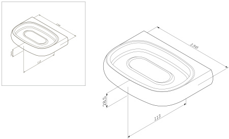 Стеклянная мыльница с настенным держателем Am.Pm Sensation A3034200