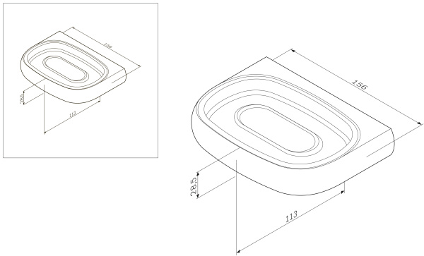 Стеклянная мыльница с настенным держателем Am.Pm Sensation A3034200