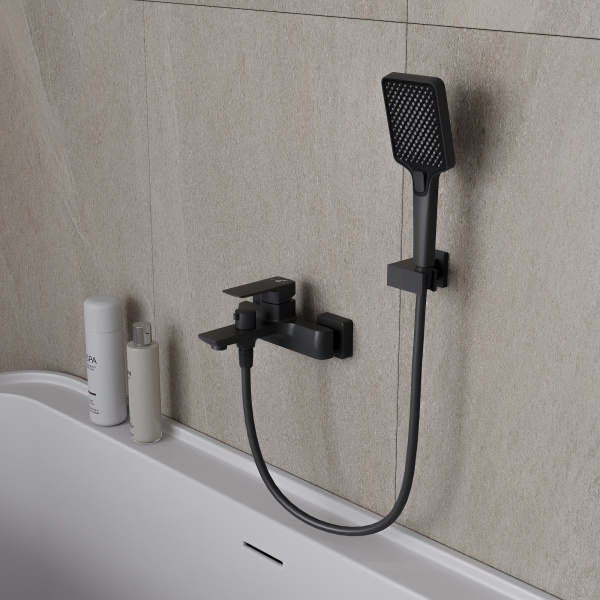 Смеситель для ванны с душем Oliveeka D OL-639003A-MB, черный матовый