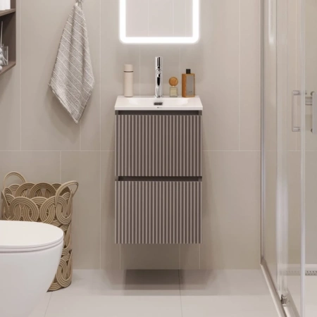 Тумба под раковину 40 BelBagno Uno UNO-MINI-400-2C-SO-СO бежевый матовый, без раковины
