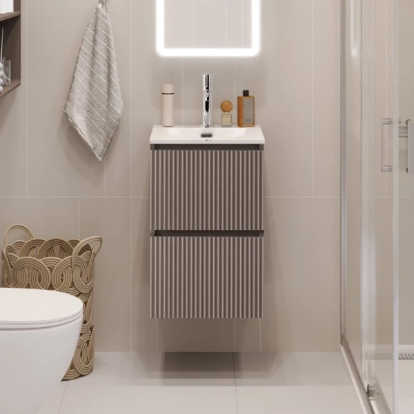 Тумба под раковину 40 BelBagno Uno UNO-MINI-400-2C-SO-СO бежевый матовый, без раковины