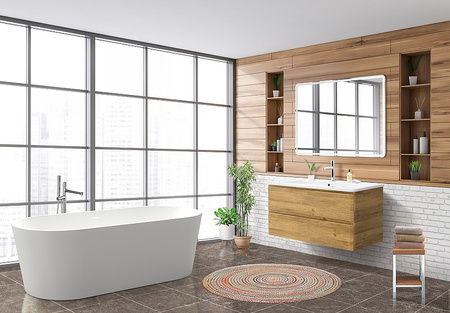 База под раковину BelBagno  ALBANO-CER-1050-2C-SO-RR подвесная Rovere Rustico