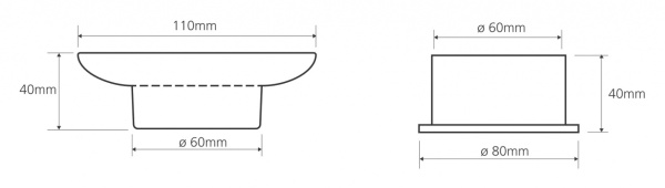 Мыльница стеклянная,матовое стекло Bemeta Omega 138108191