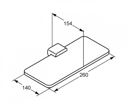 Полочка стеклянная Kludi E2 4998705