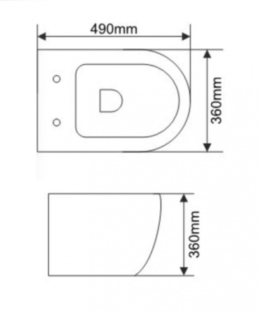 Унитаз подвесной безободковый Melana T2196-806
