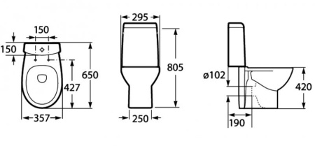 Унитаз напольный Roca Victoria Nord  342ND7000
