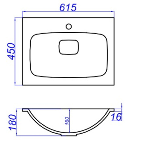 Раковины (62х45) Aqwella Malaga 600 Mal.06.04.D