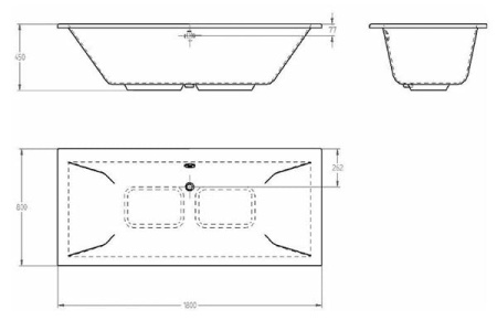 Акриловая ванна Grohe Eurocube 180x80 39159 000 (39159000)
