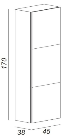 Пенал подвеной Cezares 53106 Bianco lucido