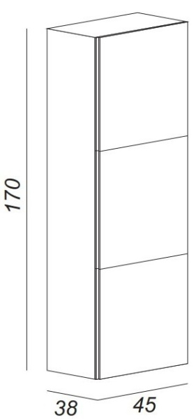 Пенал подвеной Cezares 53106 Bianco lucido