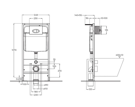 Инсталляция для унитазов BelBagno BB025