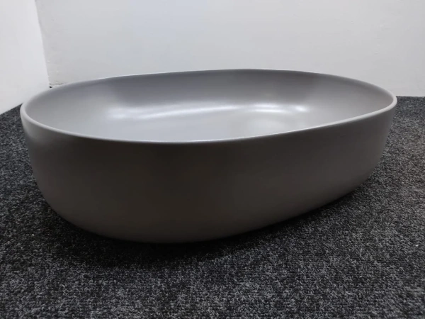 Раковина накладная (60х40) Kerasan Nolita 534389 серый матовый