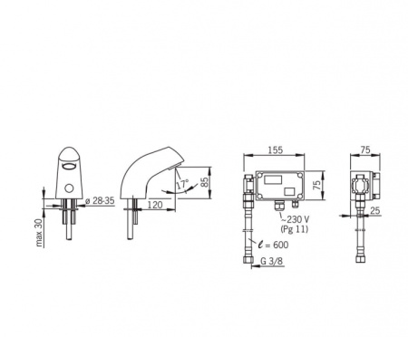 Cмеситель для умывальника Oras Electra 6110
