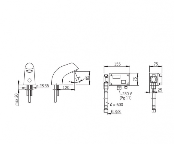 Cмеситель для умывальника Oras Electra 6110 Cмеситель для умывальника Oras Electra 6110