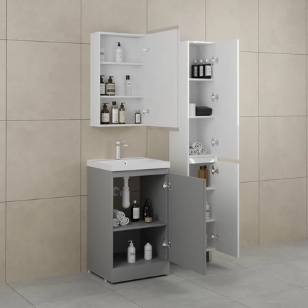 Тумба без раковины 50 см  Style Line Моно СС-00002489 антискрейтч серый
