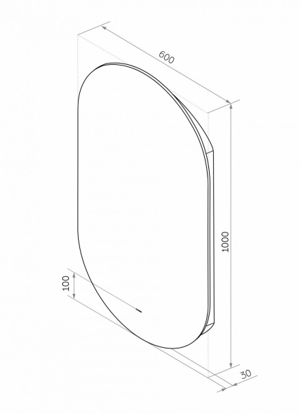 Зеркало с холодной подсветкой Art&Max Torino AM-Tor-600-1000-DS-F-H