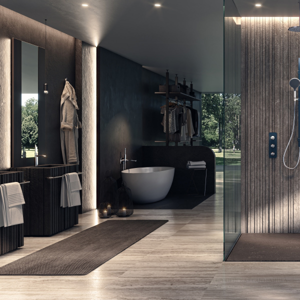 Смеситель для ванны Bossini Apice Z00555.094 никель шлифованный