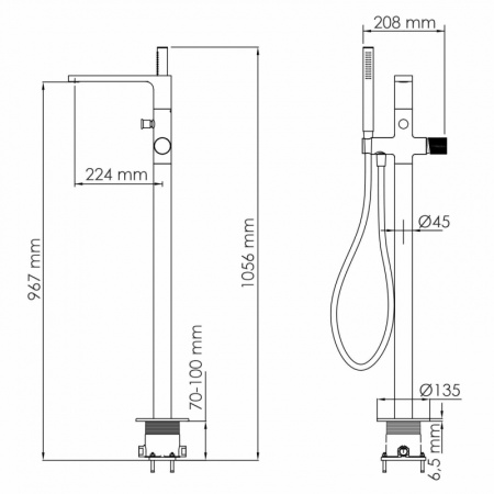 Смеситель для ванны WasserKraft Fulda 5221
