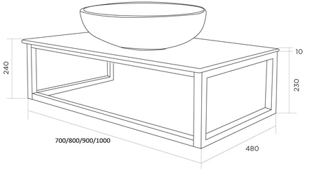 Столешница из керамогранита 1Marka  Loft 90 Ц0000008736