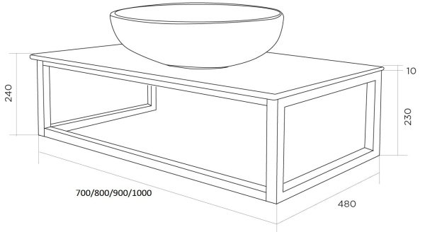 Столешница из керамогранита 1Marka  Loft 90 Ц0000008736