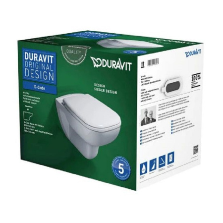 Инсталляция Geberit с безободковым унитазом Duravit D-Code l 458.134.DC.2