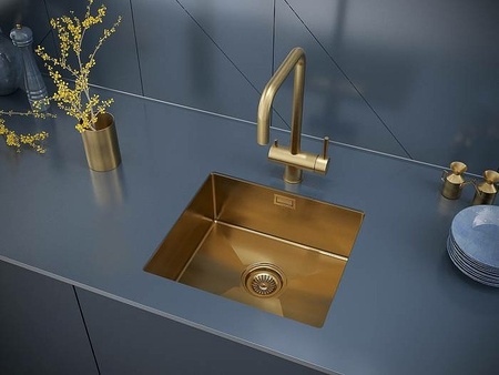 Кухонная мойка Paulmark Aller PM904444-BG брашированное золото