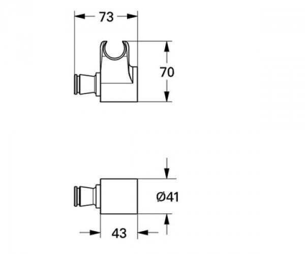 Держатель ручного душа для смесителя вертик. монт. GROHE 28703000