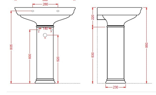 Пьедестал для раковины Artceram Civitas CIC001 01 00 bi*1