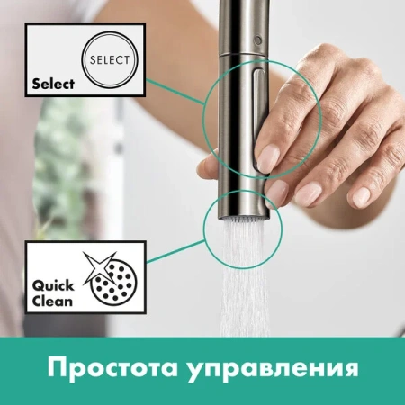 Смеситель для кухни с выдвижным изливом Hansgrohe Talis M54 2jet 72800000 хром