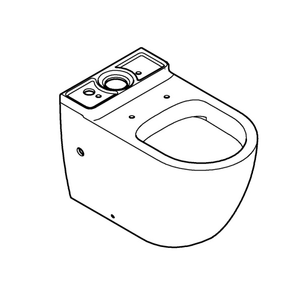 Напольный безободковый унитаз Grohe Bau Ceramic (без бачка и сиденья), 39910 000 (39910000)