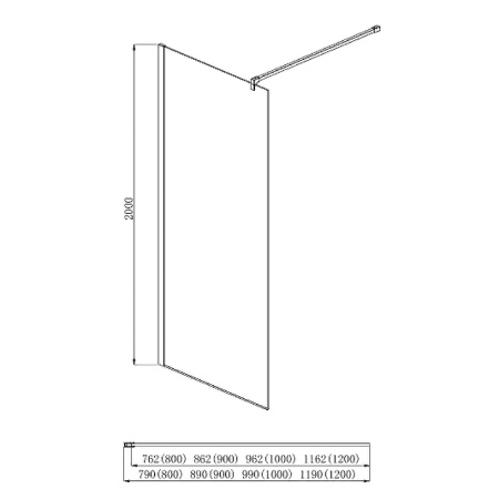 Душевая перегородка Aquatek 120 AQ WIW 12020BL