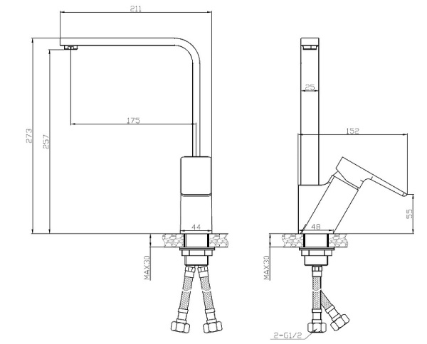 Смеситель для кухни ESKO BERLIN BR 519