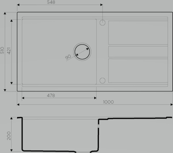 Мойка для кухни Omoikiri Yamakawa 55-U/I WH 4993783