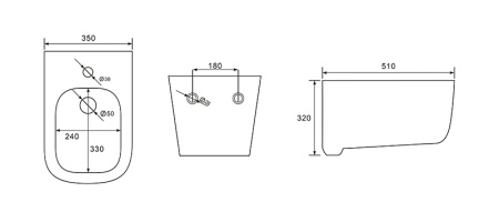 Биде подвесное Aquatek Лугано AQ1002-00