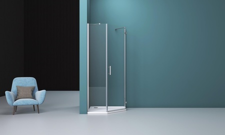 Душевой уголок (90х90) BelBagno KRAFT-P-1-90-C-Cr-R